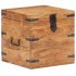 Baúl de madera maciza de acacia 40x40x40