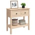 Mesa consola madera maciza de pino 75x35x75