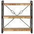 Estantería de 3 alturas hierro y madera maciza mango