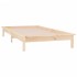 Estructura de cama LED sin colchón madera maciza 90x200