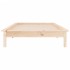 Estructura de cama LED sin colchón madera maciza 90x200