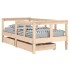 Estructura de cama para niños con cajones madera pino 70x140