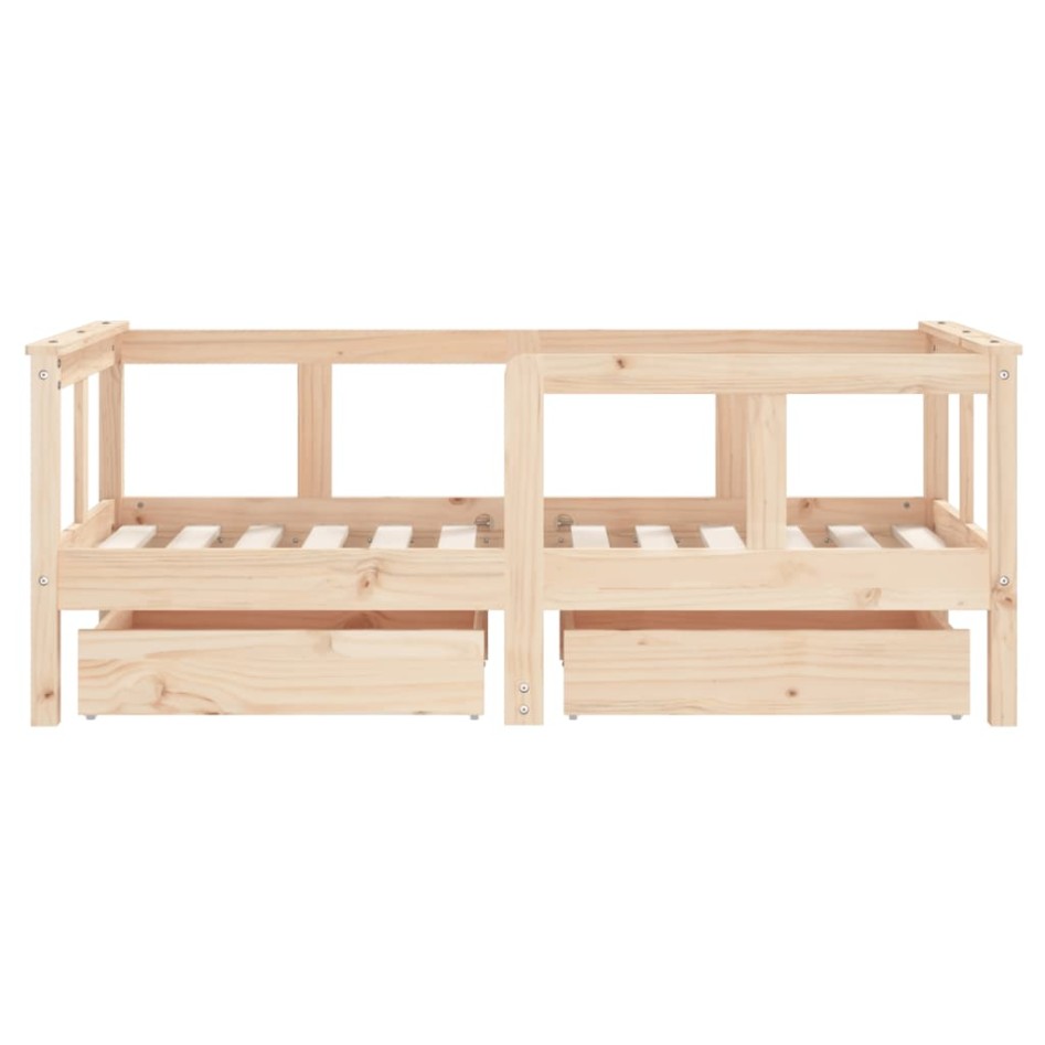 Estructura de cama para niños con cajones madera pino 70x140
