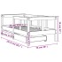 Estructura de cama para niños con cajones madera pino 70x140