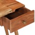 Mesita de noche de madera maciza de acacia 45x32x55