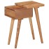 Mesita de noche de madera maciza de acacia 45x32x55
