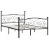Estructura de cama con somier metal negro 120x200