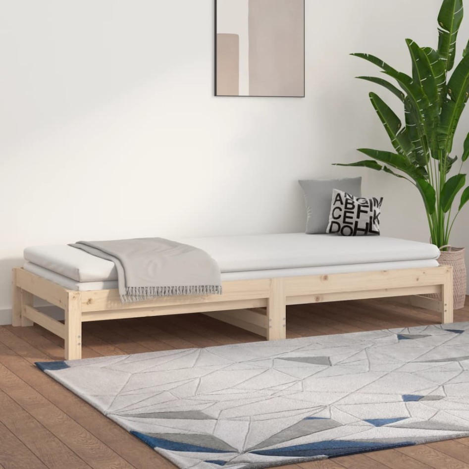 Sofá cama extraíble madera maciza de pino 2x(90x190)
