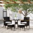 Juego de muebles de jardín 5 piezas ratán sintético