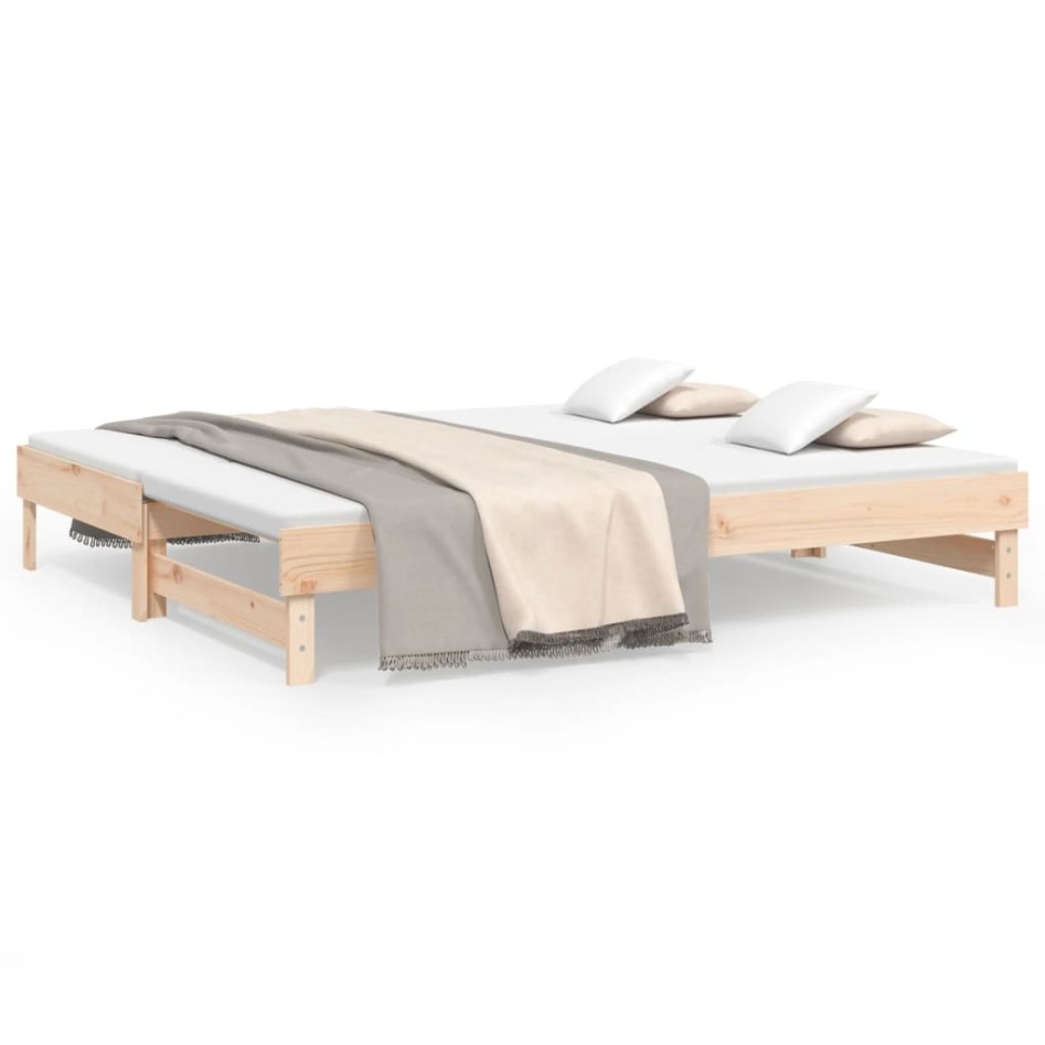 Sofá cama extraíble madera maciza de pino 2x(90x200)
