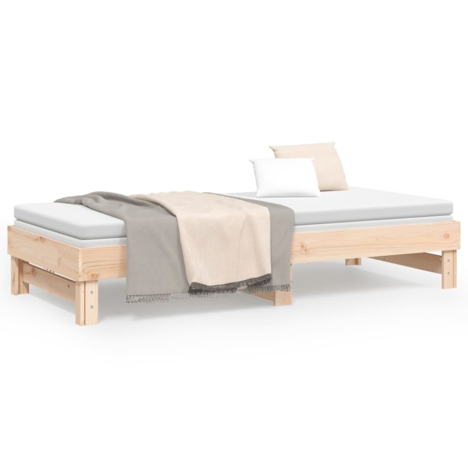 Sofá cama extraíble madera maciza de pino 2x(90x200)
