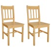 Sillas de comedor 2 unidades madera de pino