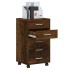Cajonera con ruedas madera contrachapada roble
