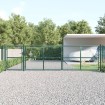Puerta de malla de jardín acero galvanizado verde 500x175 cm