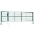 Puerta de malla de jardín acero galvanizado verde 500x175