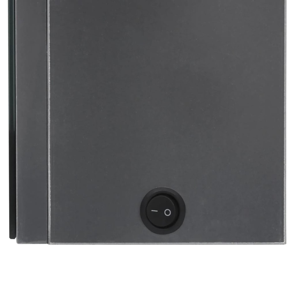 Mueble de baño con espejo LED gris brillante 89x14x62