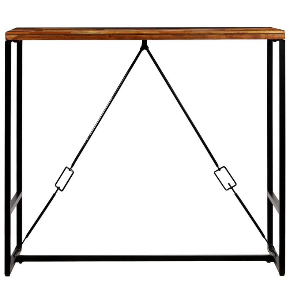 Mesa de bar de madera maciza reciclada 120x60x106