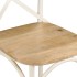 Sillas con respaldo cruzado 2 uds madera maciza de mango