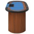 Mesa de póquer 10 jugadores bandeja fichas azul 160x80x75