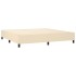 Cama box spring con colchón tela color crema 200x200