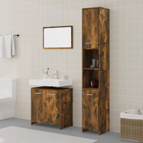 Set de muebles baño 3 pzas madera contrachapada roble
