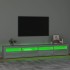 Mueble de TV con luces LED gris Sonoma 240x35x40