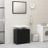 Juego de muebles de baño 3 pzas madera de ingeniería