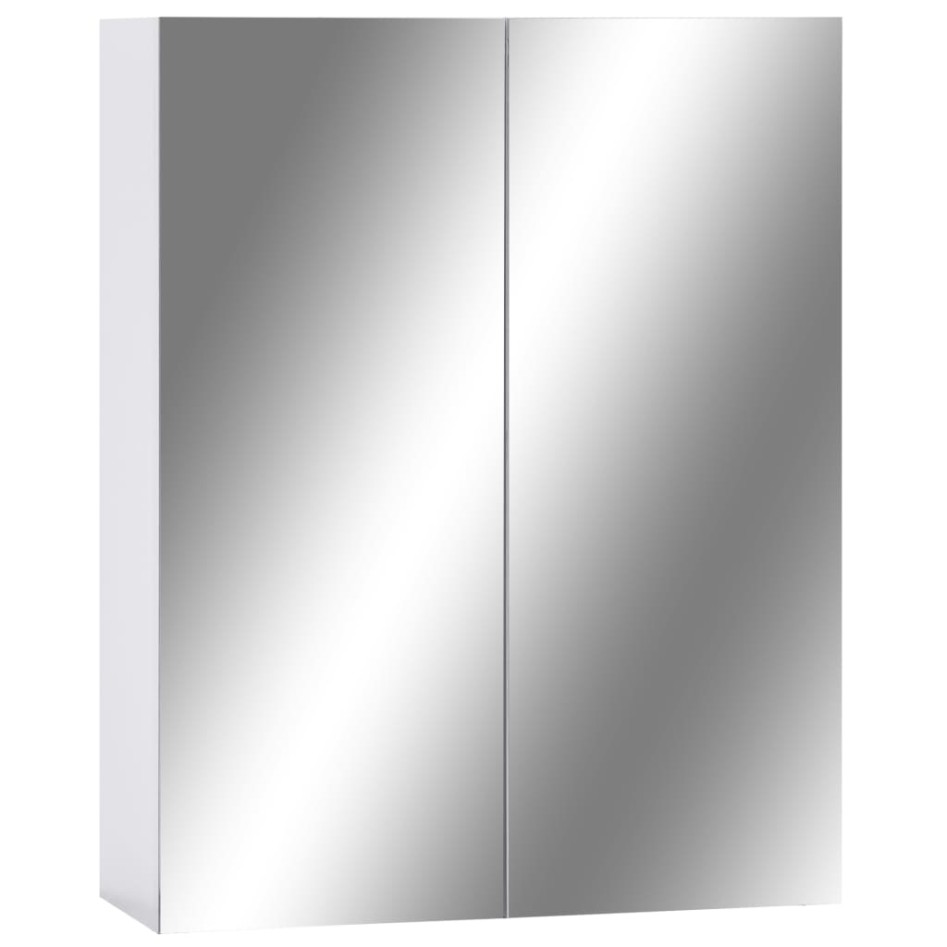323607  Bathroom Mirror Cabinet White 60x15x75 cm