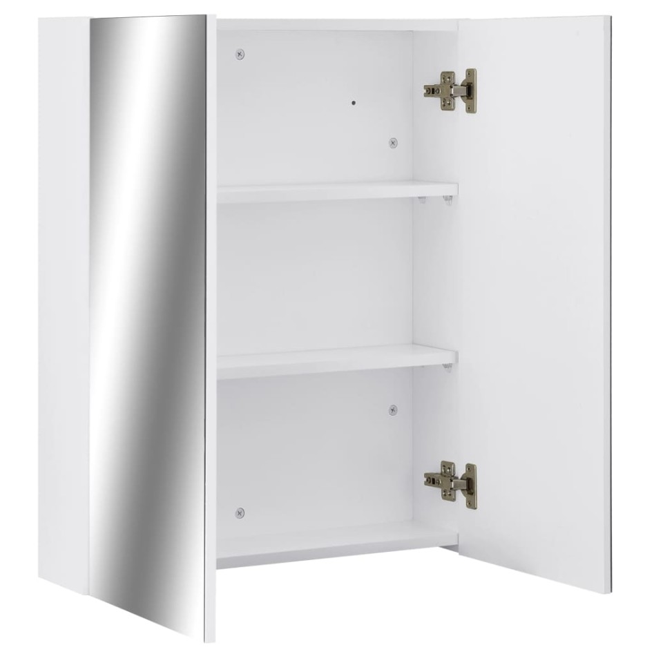 323607  Bathroom Mirror Cabinet White 60x15x75 cm