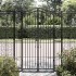 Puerta de jardín de hierro forjado negro 121x8x180