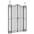 Puerta de jardín de hierro forjado negro 121x8x180