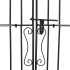 Puerta de jardín de hierro forjado negro 121x8x180