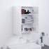 Armario de espejo de baño MDF blanco brillante 60x15x75