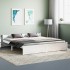 Estructura de cama sin colchón madera maciza blanco 180x200
