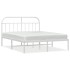 Estructura cama sin colchón con cabecero metal blanco