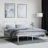 Estructura cama sin colchón con cabecero metal blanco