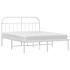 Estructura cama sin colchón con cabecero metal blanco