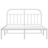 Estructura cama sin colchón con cabecero metal blanco