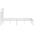 Estructura cama sin colchón con cabecero metal blanco