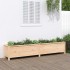 Arriate elevado de jardín madera maciza de pino 199,5x40x39
