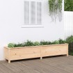 Arriate elevado de jardín madera maciza de pino 199,5x40x39 cm