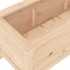 Arriate elevado de jardín madera maciza de pino 199,5x40x39