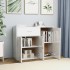 Aparador de madera contrachapada blanco brillante 88x30x70