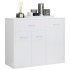 Aparador de madera contrachapada blanco brillante 88x30x70