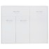 Aparador de madera contrachapada blanco brillante 88x30x70
