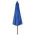 Sombrilla de jardín con palo de madera azul celeste 330
