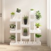 Soporte para plantas madera maciza pino blanco 104,5x25x109,5cm