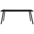 Mesa de comedor de vidrio templado negro 160x80x75