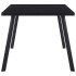 Mesa de comedor de vidrio templado negro 160x80x75