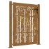 Puerta de jardín acero corten diseño bambú 105x130